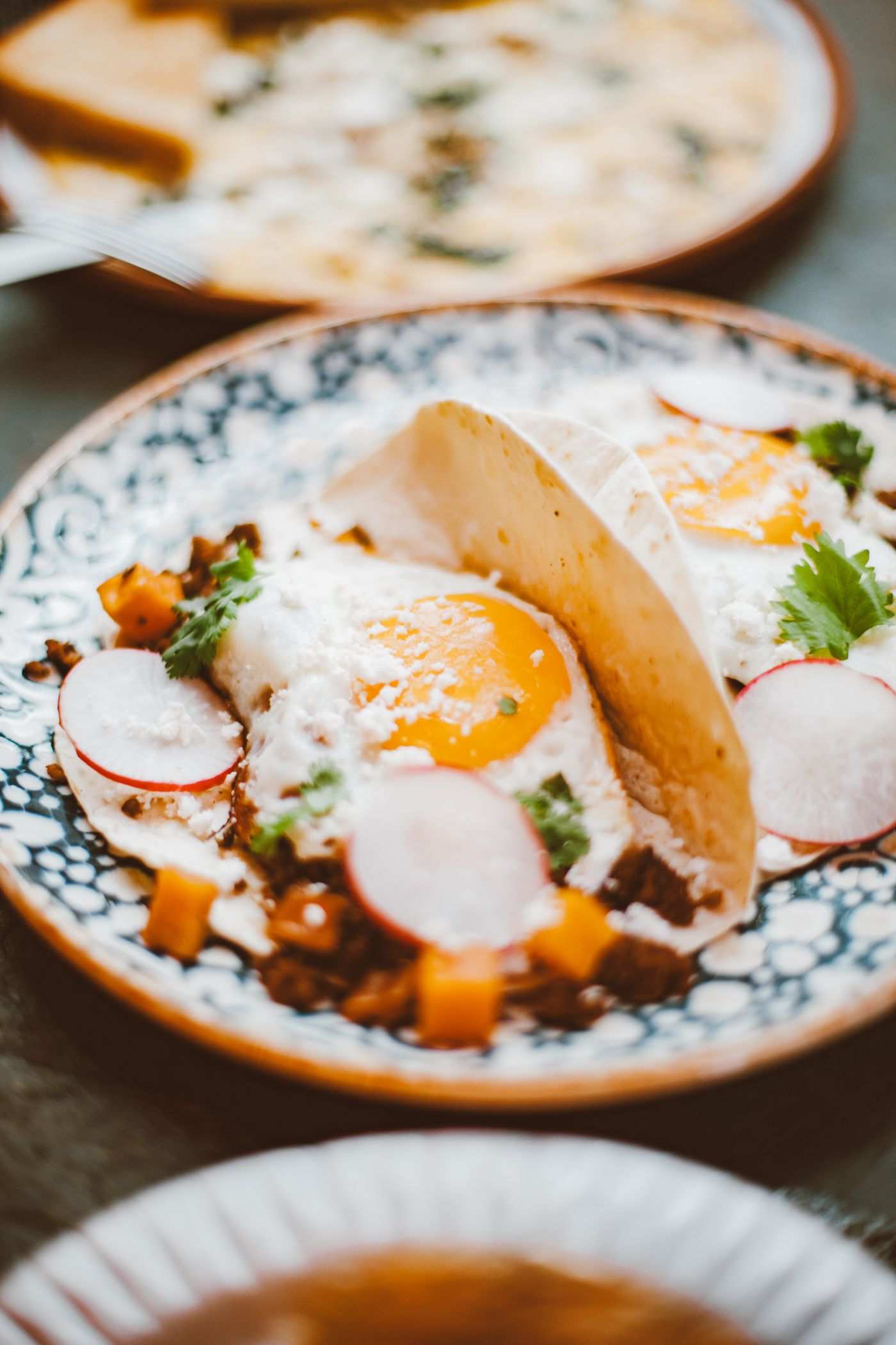 Breakfast Tacos with Egg and Cheese