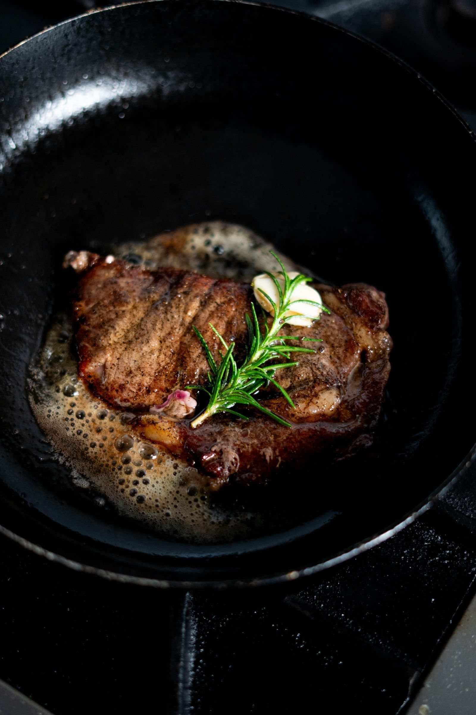 Pan-Seared Ribeye with Garlic Butter