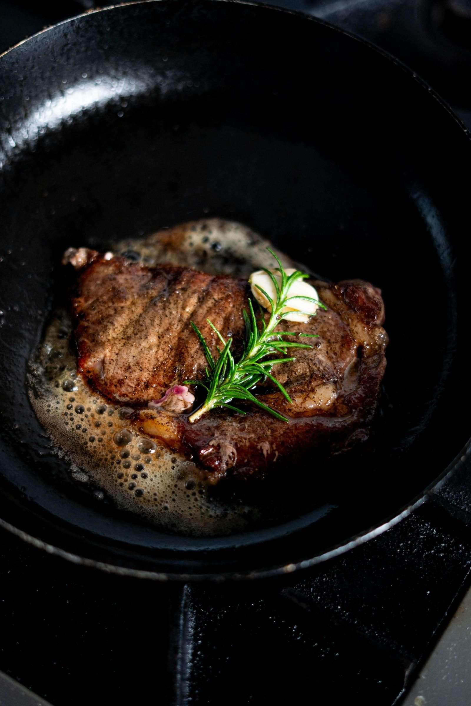 Pan-Seared Ribeye with Garlic Butter